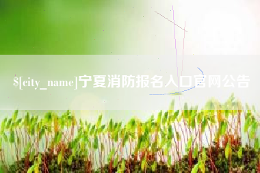 开平宁夏消防报名入口官网公告