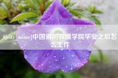 开平中国消防救援学院毕业之后怎么工作