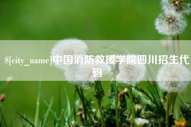 开平中国消防救援学院四川招生代码