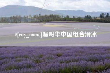 开平温哥华中国组合滑冰