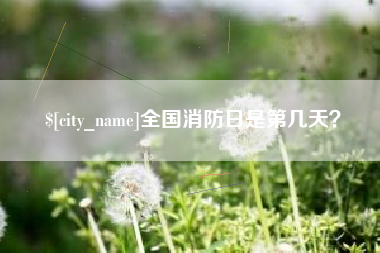 开平全国消防日是第几天？