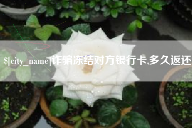 开平诈骗冻结对方银行卡,多久返还