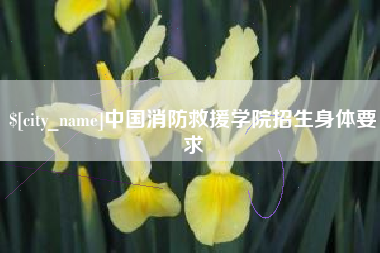 开平中国消防救援学院招生身体要求