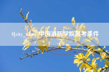 开平中国消防学院报考条件