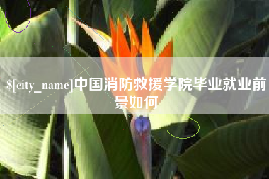 开平中国消防救援学院毕业就业前景如何