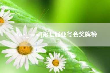 开平第七届亚冬会奖牌榜