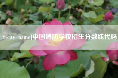 开平中国消防学校招生分数线代码