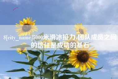 开平5000米滑冰接力-团队成员之间的信任是成功的基石