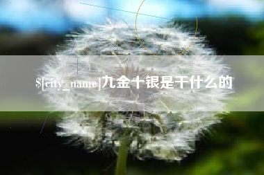 开平九金十银是干什么的