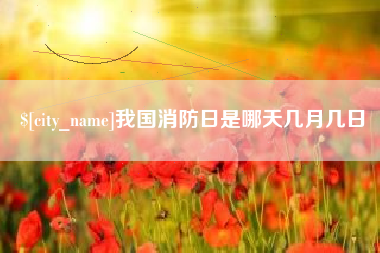 开平我国消防日是哪天几月几日