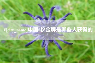 开平中国6枚金牌是哪些人获得的