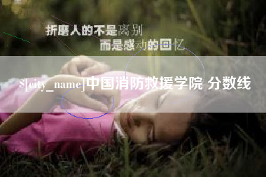 开平中国消防救援学院 分数线