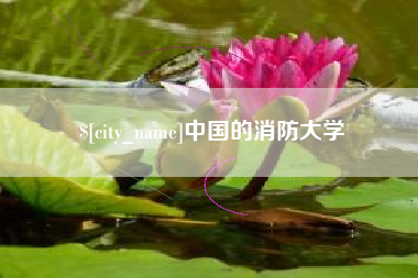 开平中国的消防大学