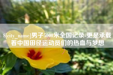 开平男子5000米全国记录-更是承载着中国田径运动员们的热血与梦想