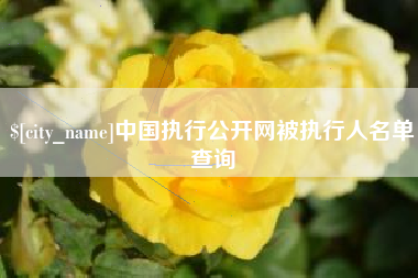 开平中国执行公开网被执行人名单查询