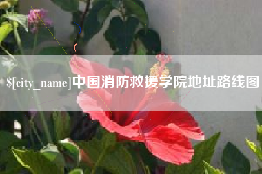 开平中国消防救援学院地址路线图