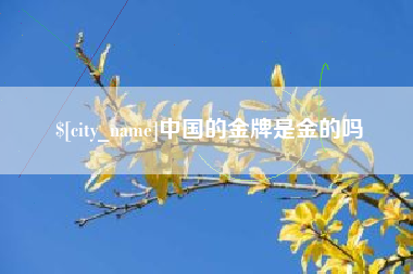 开平中国的金牌是金的吗