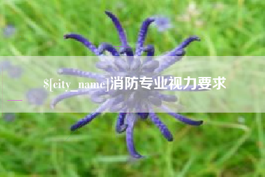 开平消防专业视力要求