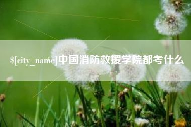 开平中国消防救援学院都考什么