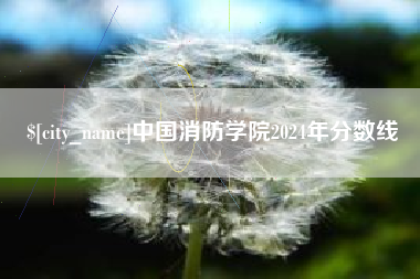 开平中国消防学院2024年分数线