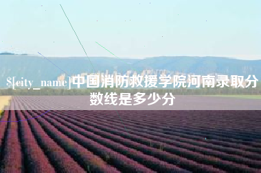 开平中国消防救援学院河南录取分数线是多少分