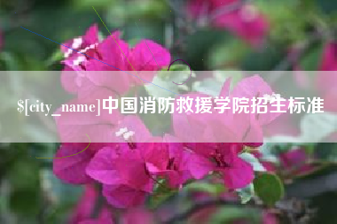 开平中国消防救援学院招生标准
