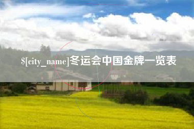 开平冬运会中国金牌一览表