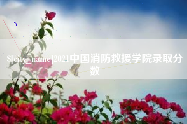 开平2021中国消防救援学院录取分数