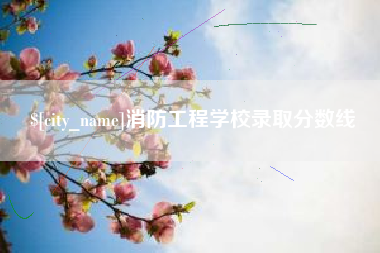 开平消防工程学校录取分数线