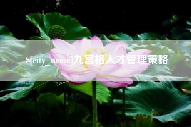 开平九宫格人才管理策略
