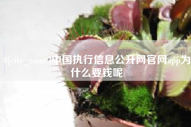 开平中国执行信息公开网官网app为什么要钱呢