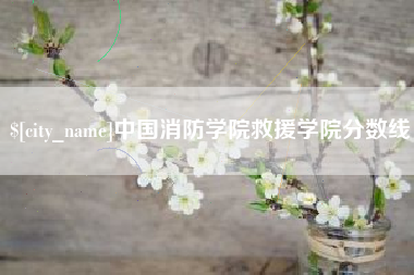 开平中国消防学院救援学院分数线
